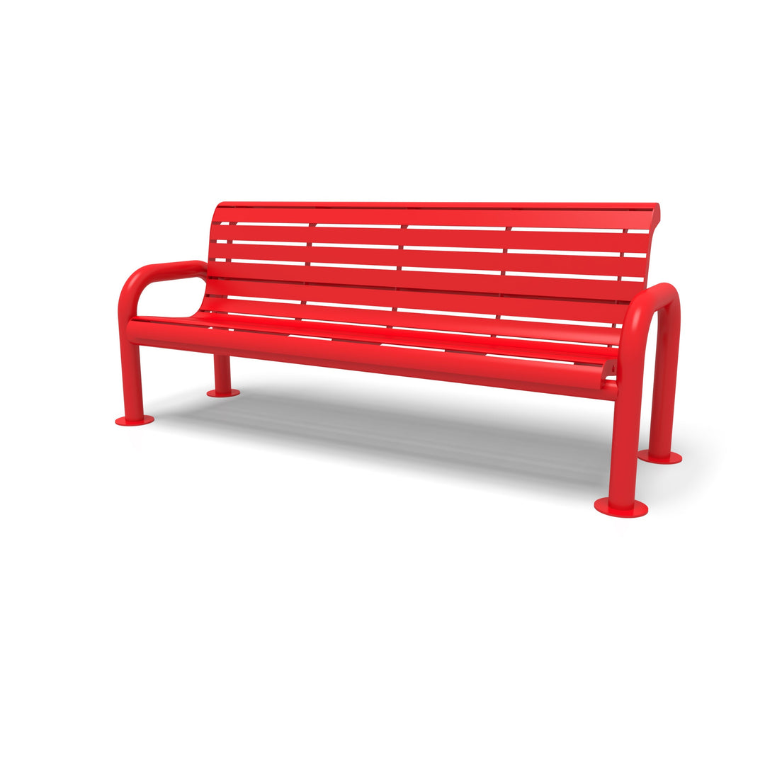 Contemporary Slat Outdoor Bench
