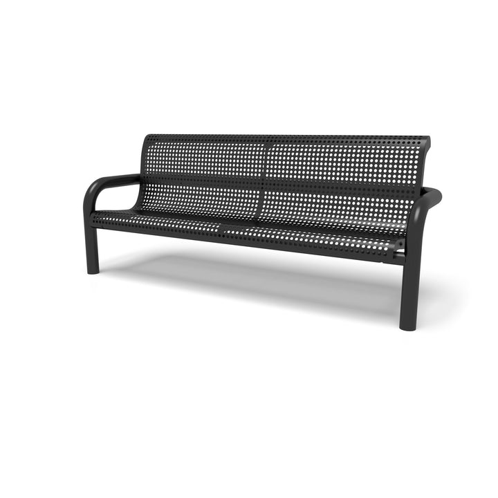 Contemporary Perforated Inground Bench