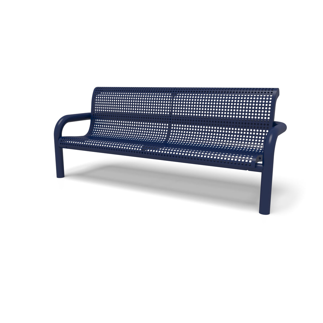 Contemporary Perforated Inground Bench