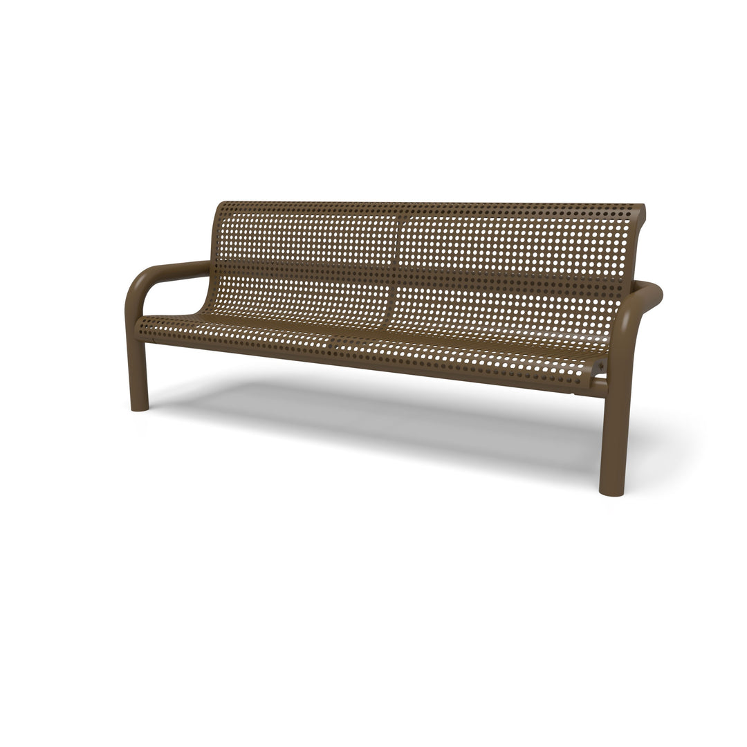 Contemporary Perforated Inground Bench