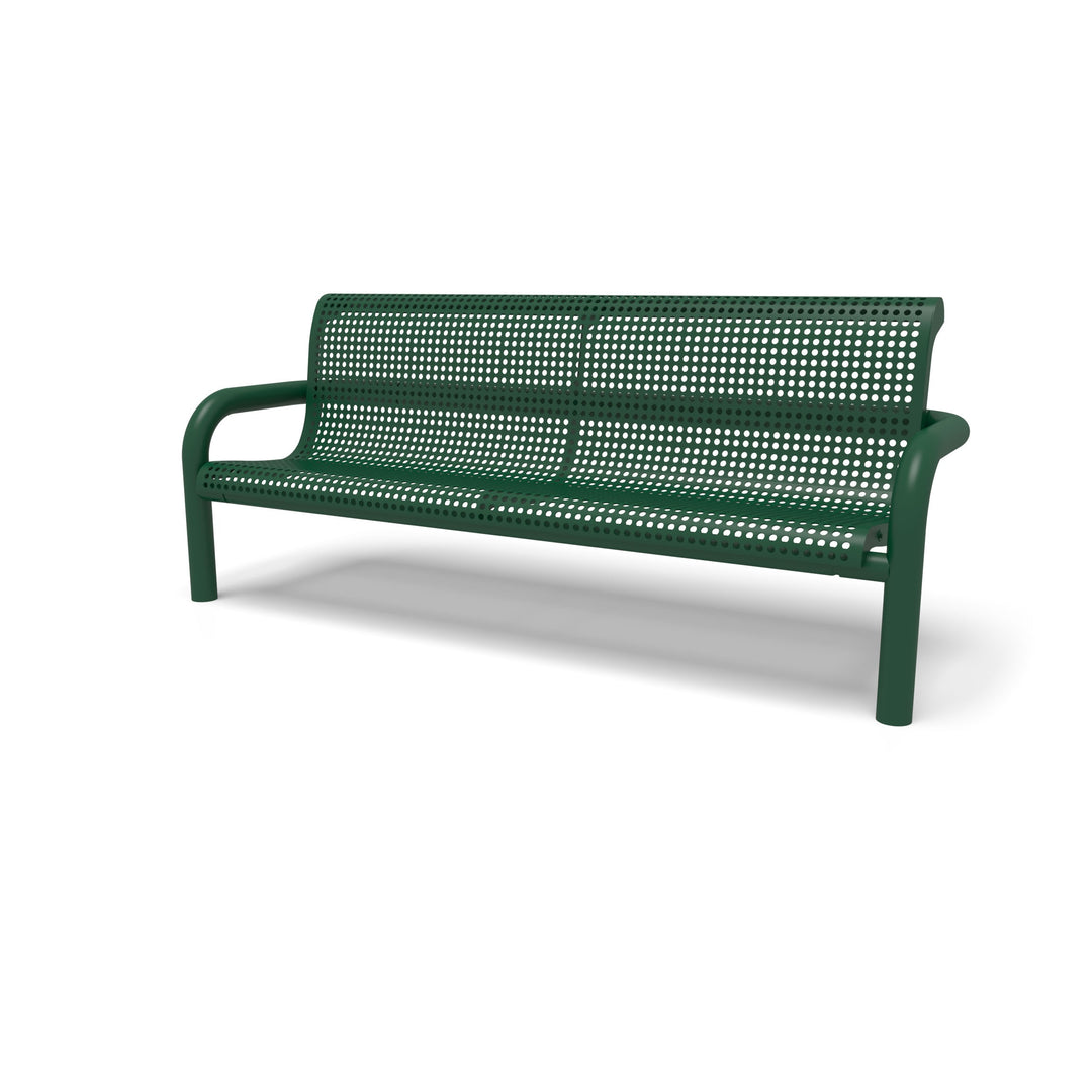 Contemporary Perforated Inground Bench