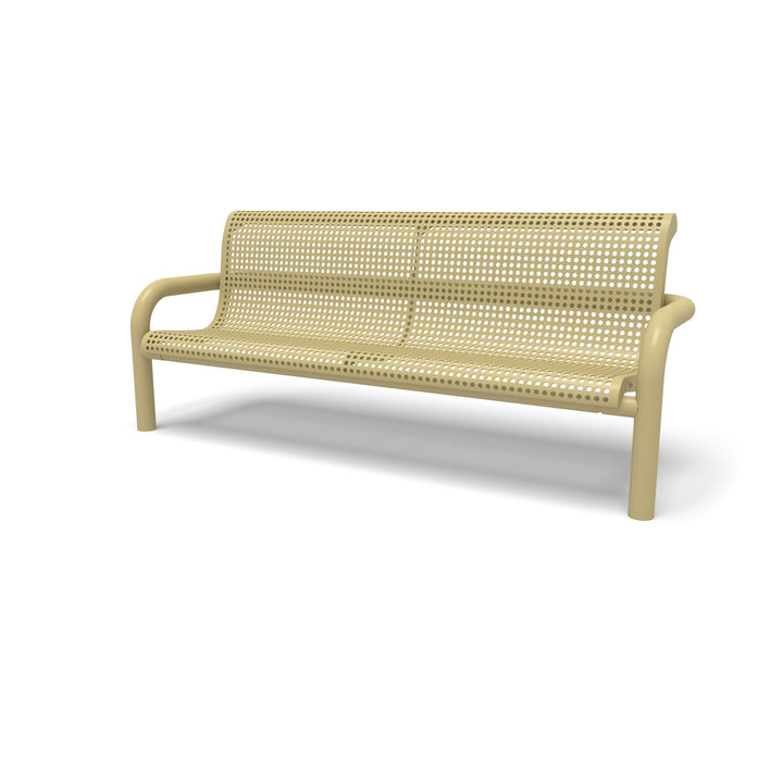 Contemporary Perforated Inground Bench
