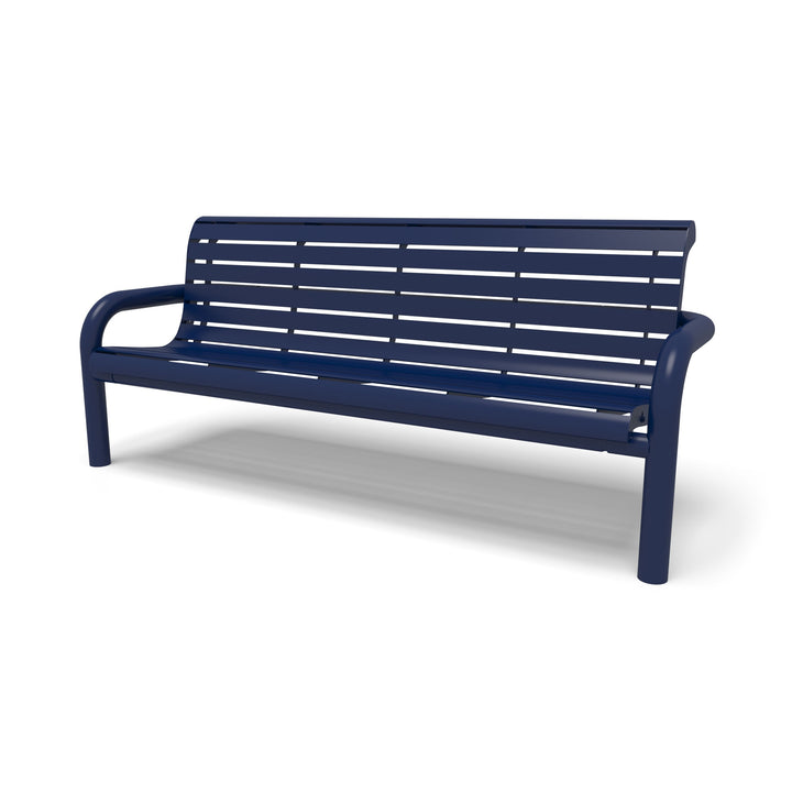 Contemporary Slat Inground Bench