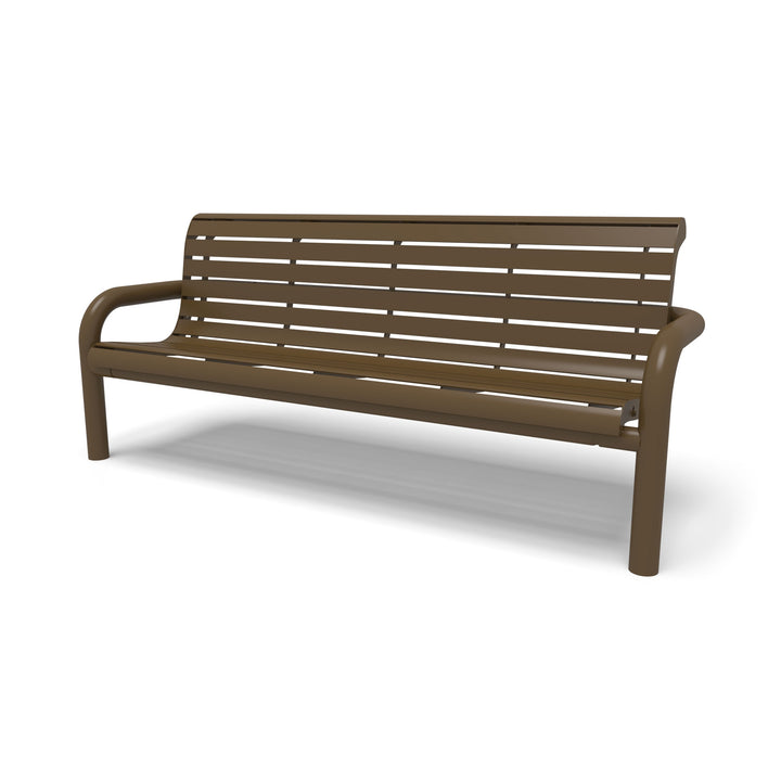 Contemporary Slat Inground Bench