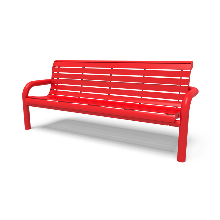 Contemporary Slat Inground Bench