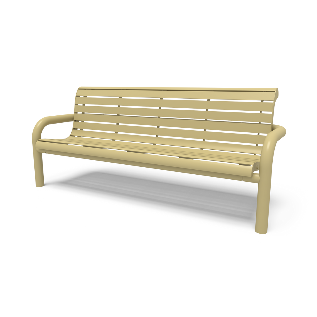Contemporary Slat Inground Bench