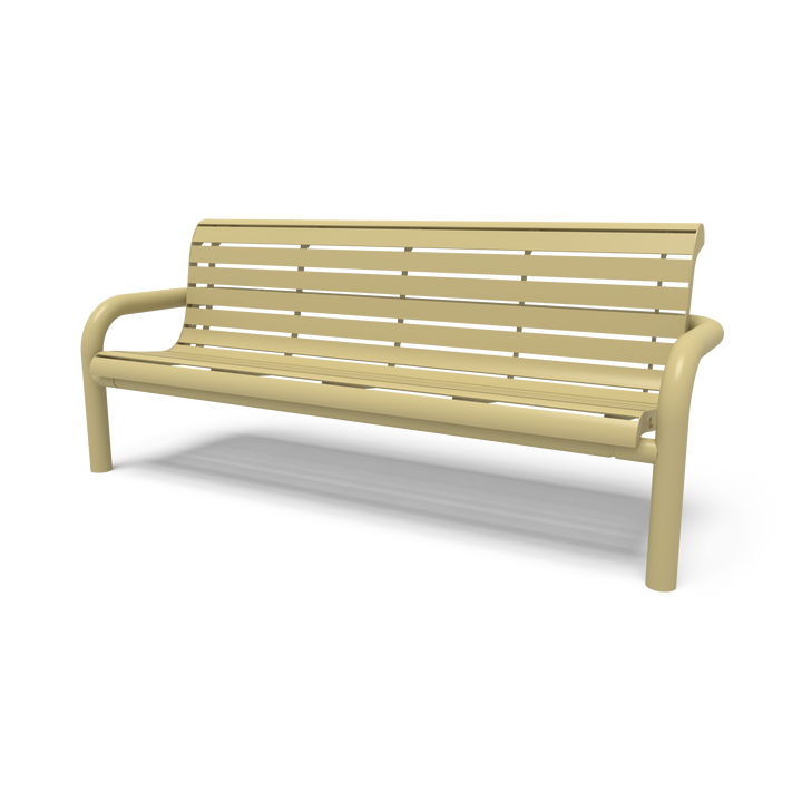 Contemporary Slat Inground Bench