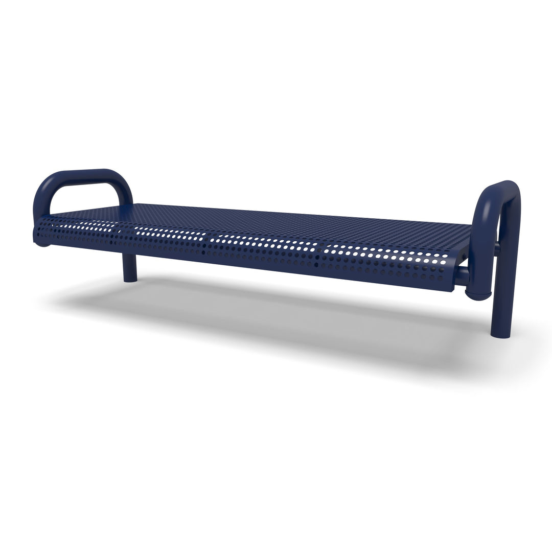 Contemporary Perforated Flat Inground Bench