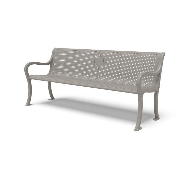 Covington Square Perforated Memorial Bench