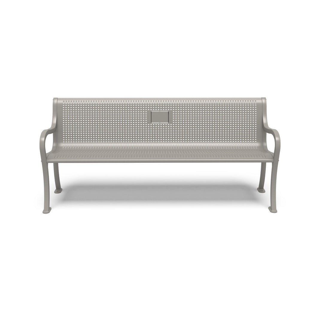 Covington Square Perforated Memorial Bench