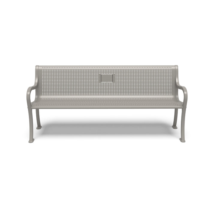 Covington Square Perforated Memorial Bench