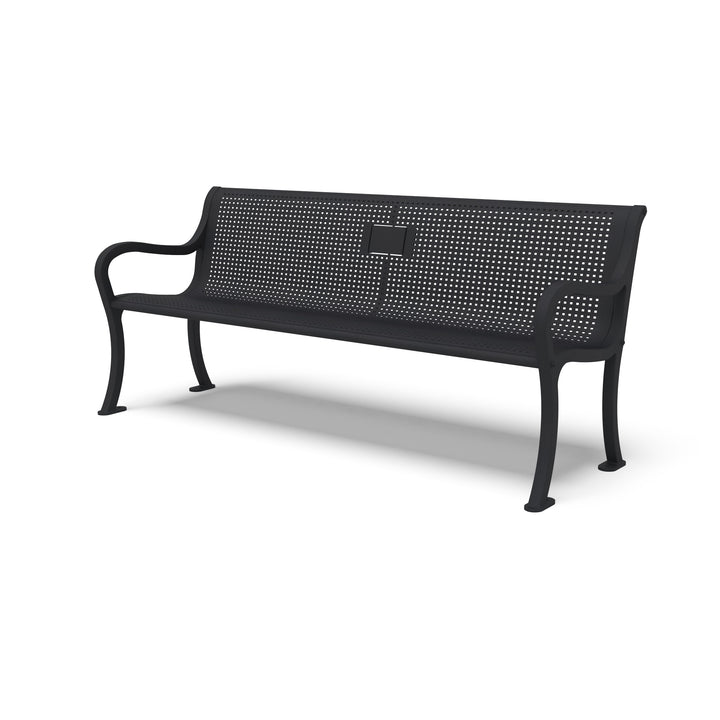 Covington Square Perforated Memorial Bench