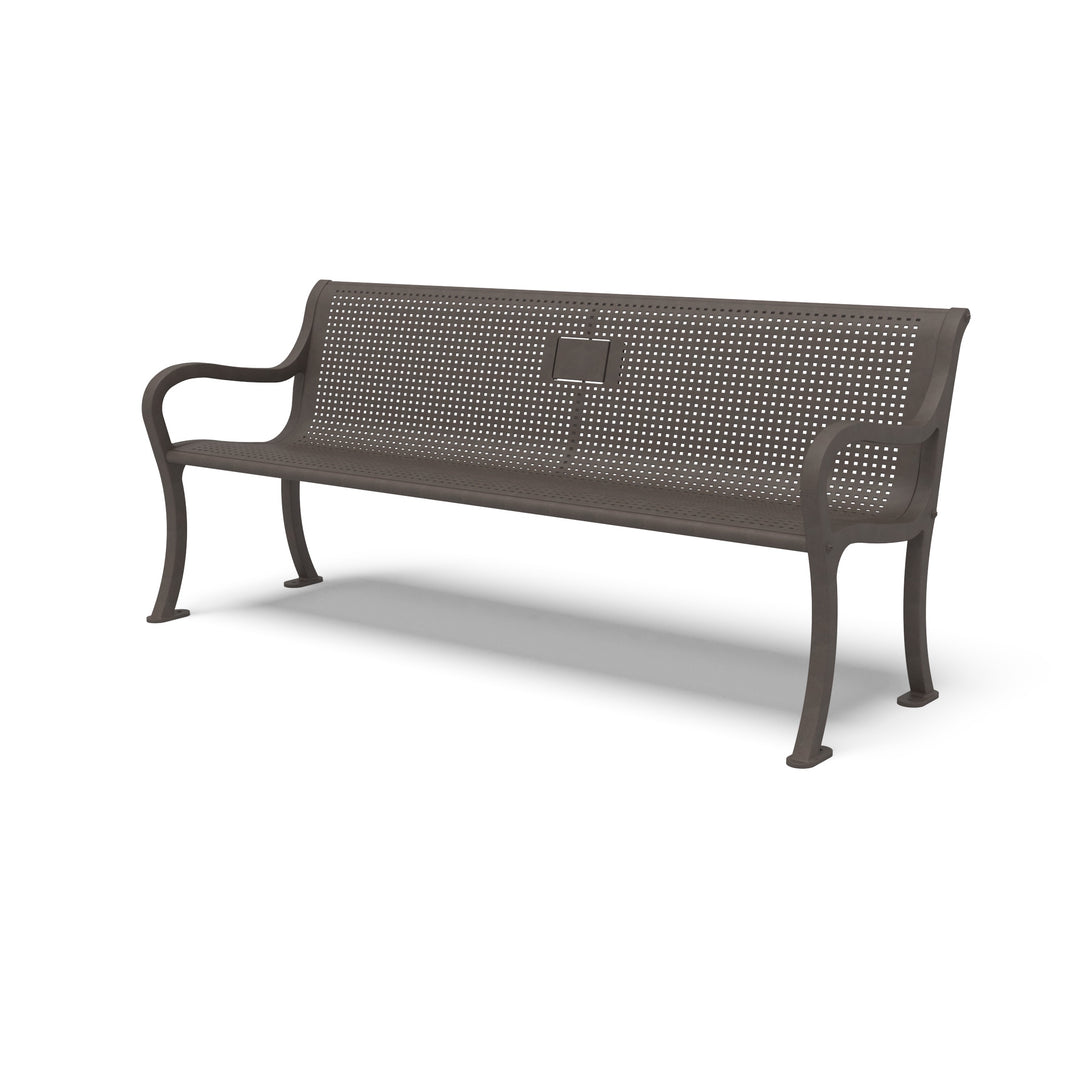 Covington Square Perforated Memorial Bench