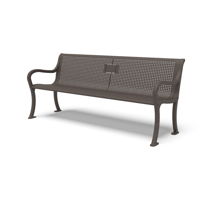Covington Square Perforated Memorial Bench