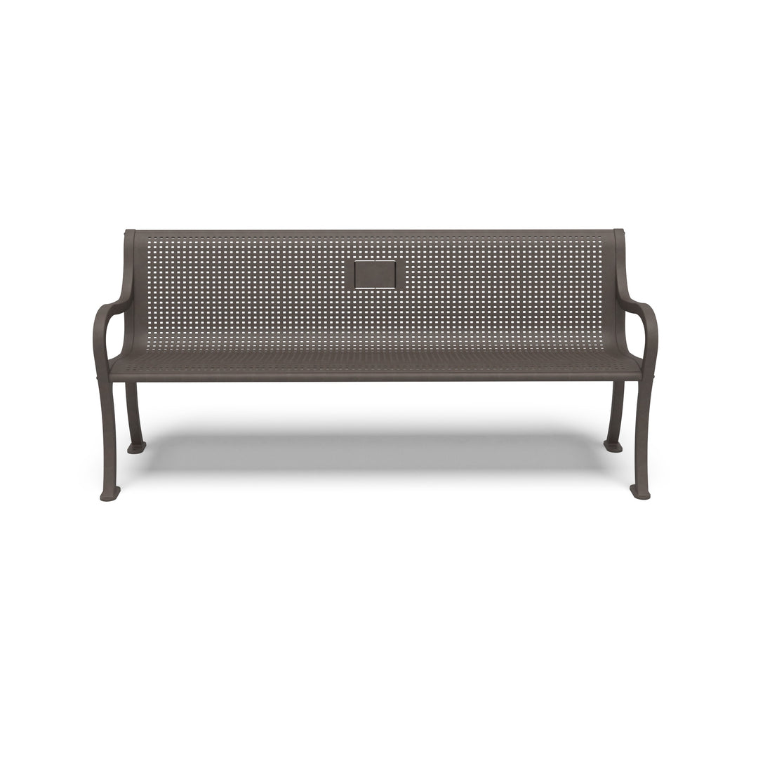 Covington Square Perforated Memorial Bench