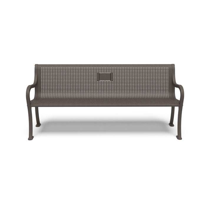 Covington Square Perforated Memorial Bench