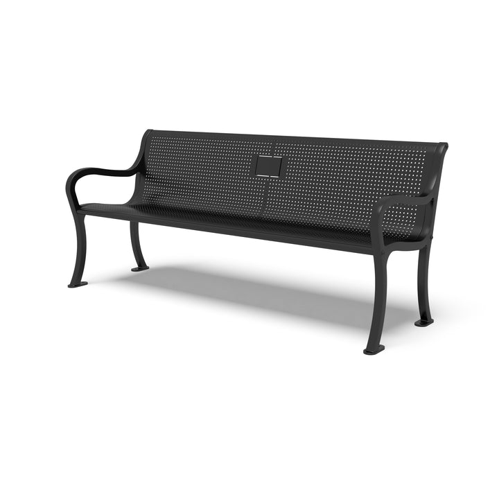 Covington Round Perforated Memorial Bench