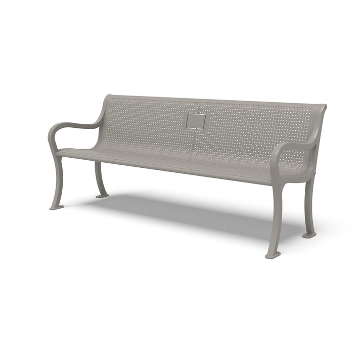 Covington Round Perforated Memorial Bench