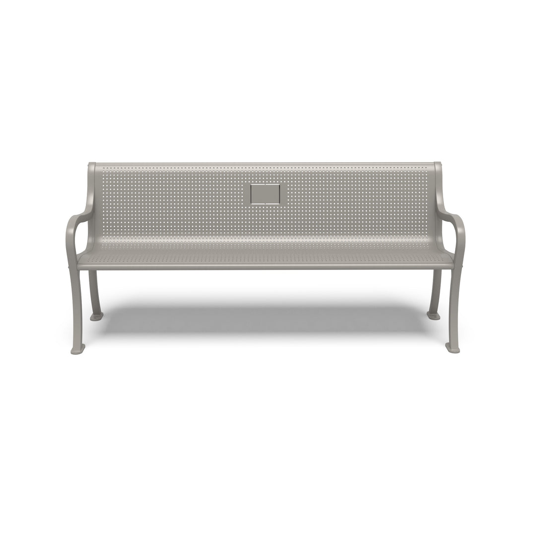 Covington Round Perforated Memorial Bench