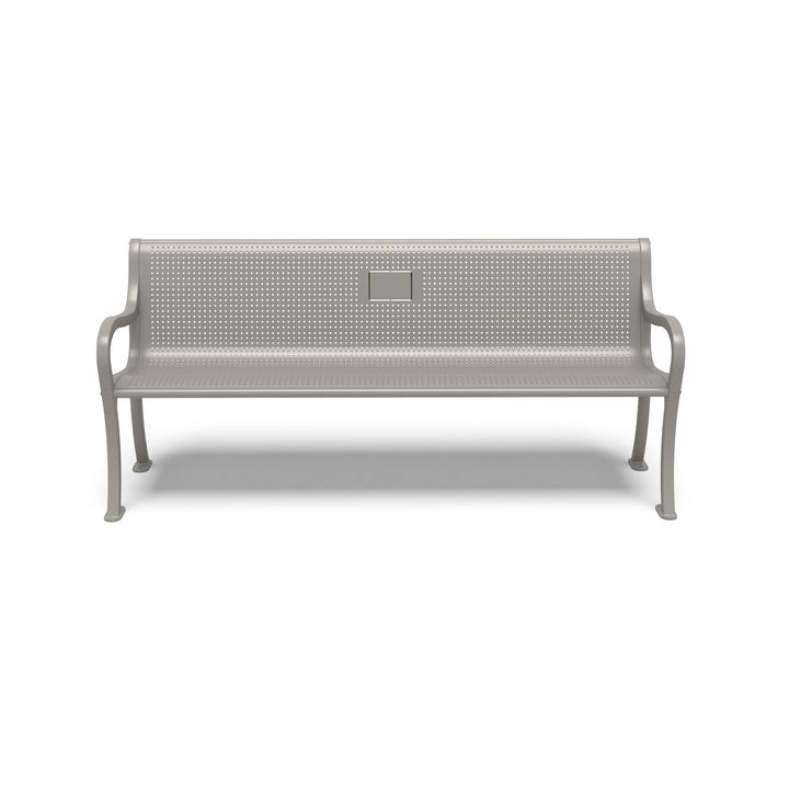 Covington Round Perforated Memorial Bench