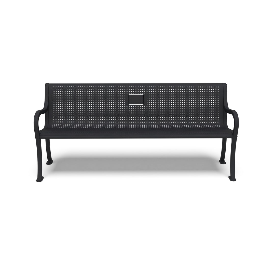 Covington Round Perforated Memorial Bench
