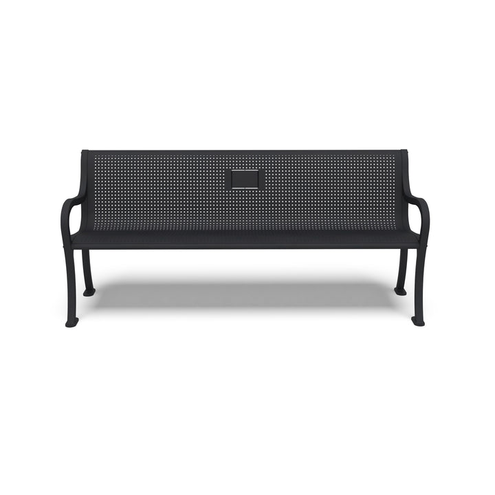 Covington Round Perforated Memorial Bench
