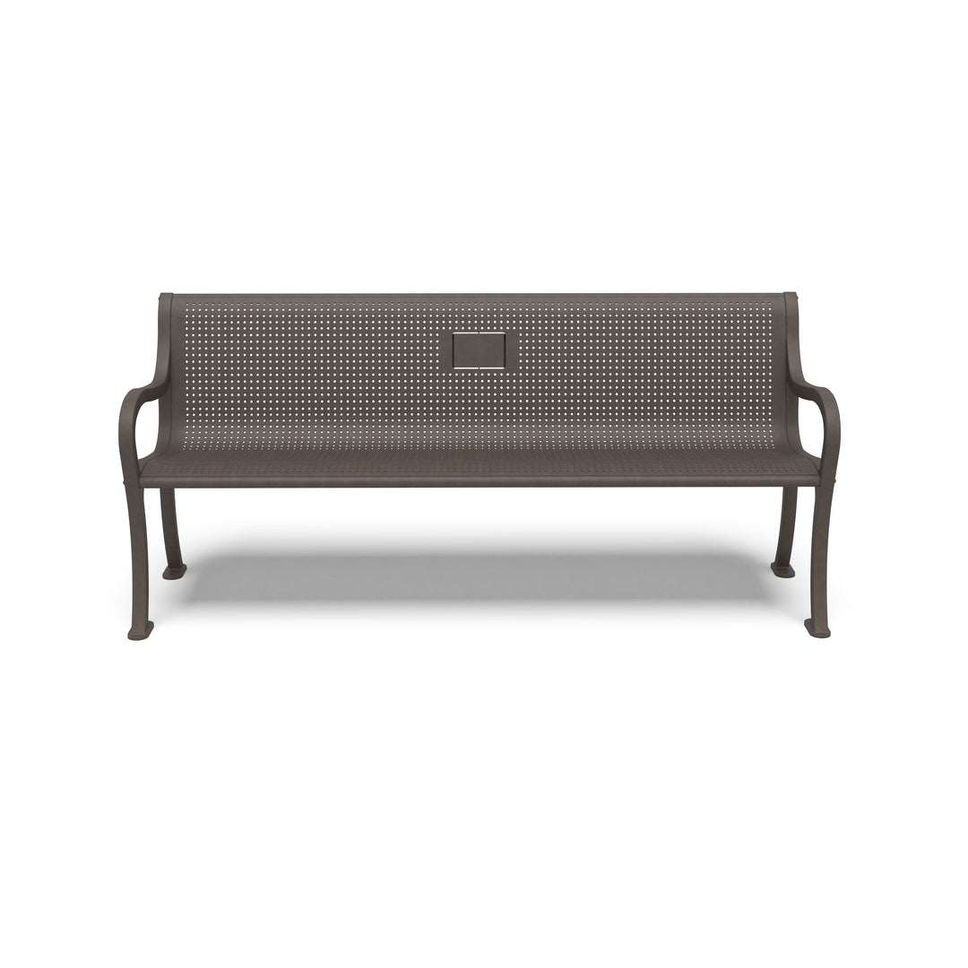 Covington Round Perforated Memorial Bench