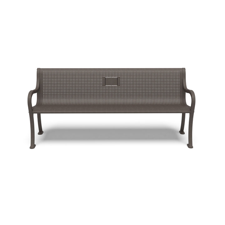 Covington Round Perforated Memorial Bench