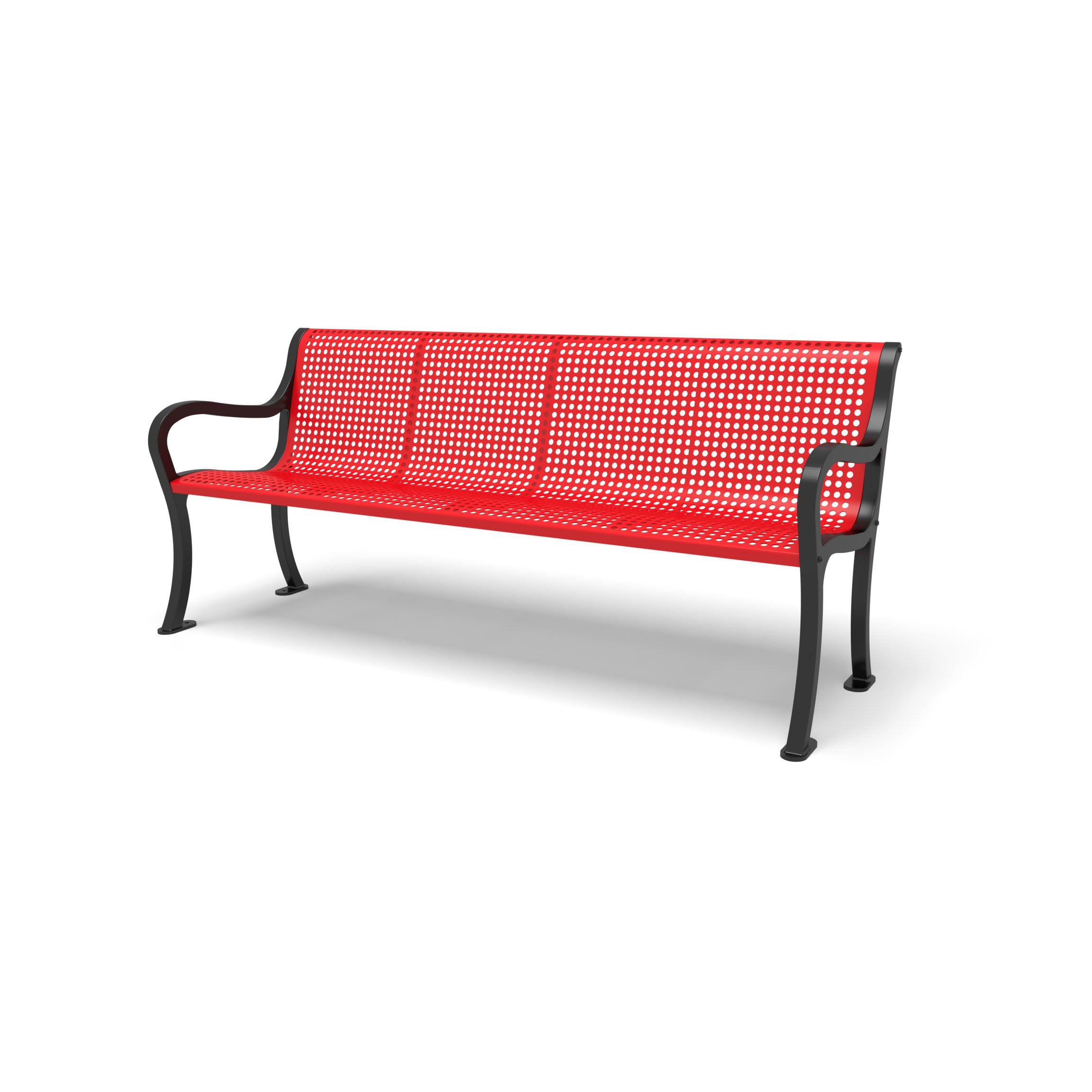 専用　yellow bench インダストリアル ベンチ ポストモダン Courtyard Perforated Outdoor Bench