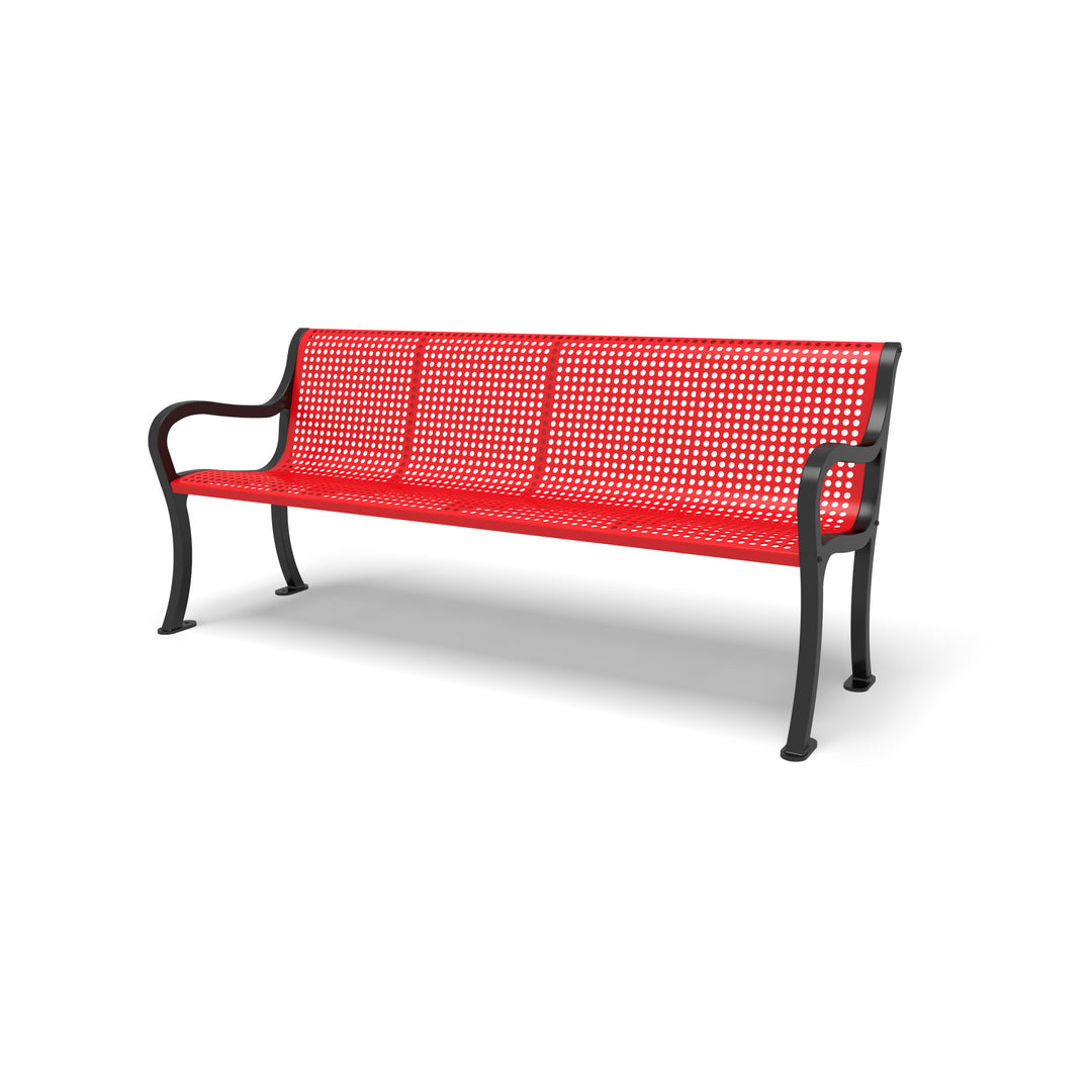 Courtyard Perforated Outdoor Bench