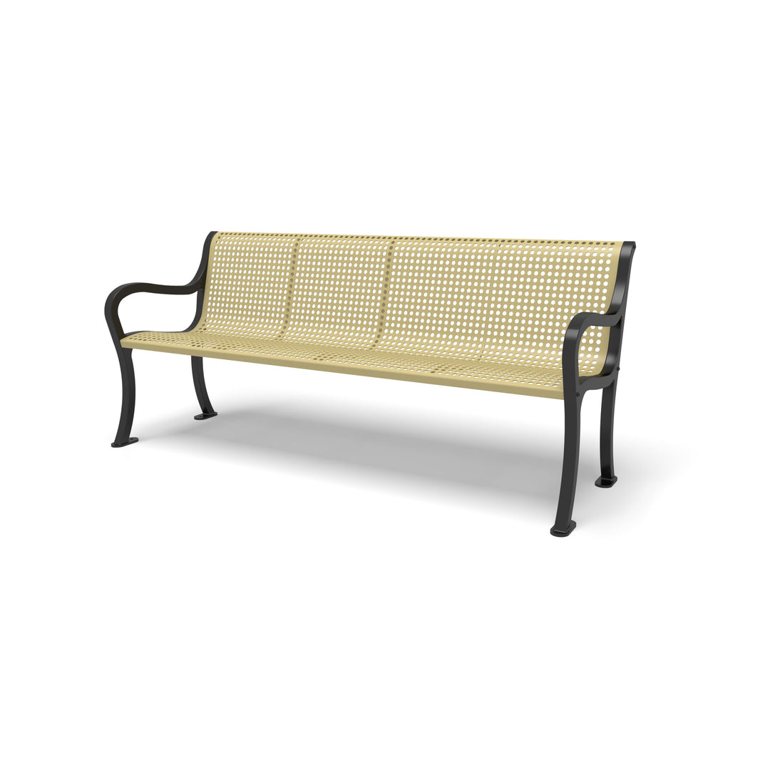 Courtyard Perforated Outdoor Bench