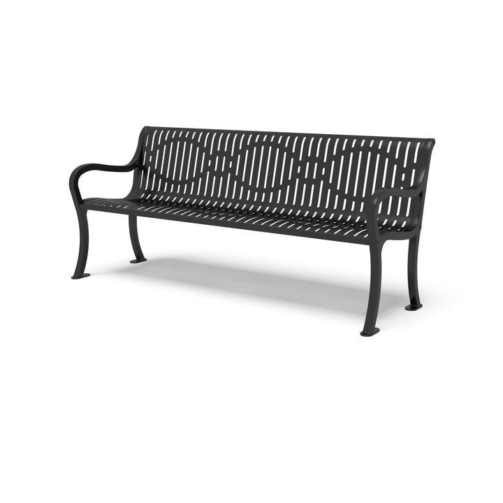 Courtyard Ribbed Outdoor Bench
