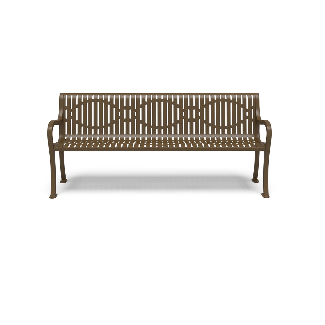 Courtyard Ribbed Outdoor Bench