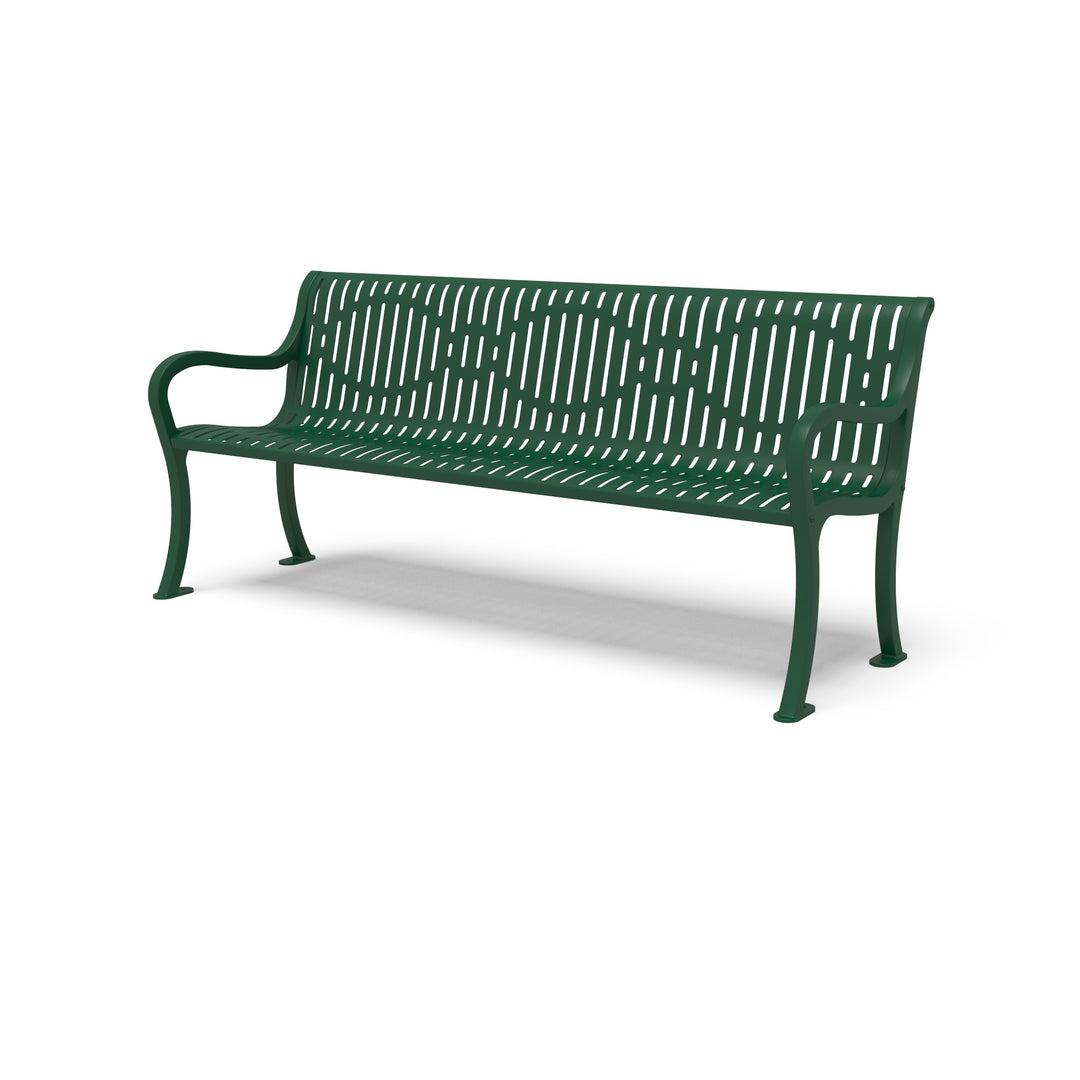 Courtyard Ribbed Outdoor Bench