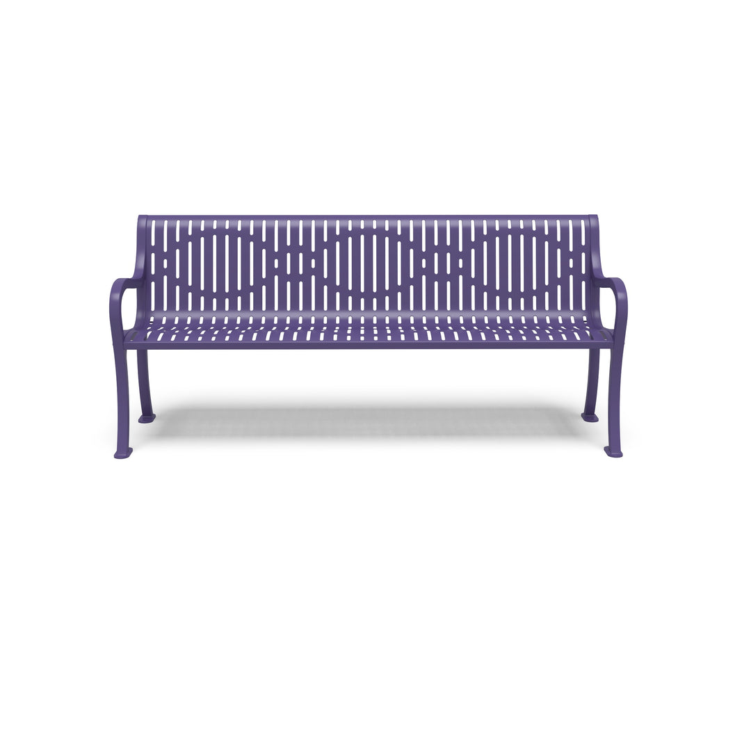 Courtyard Ribbed Outdoor Bench