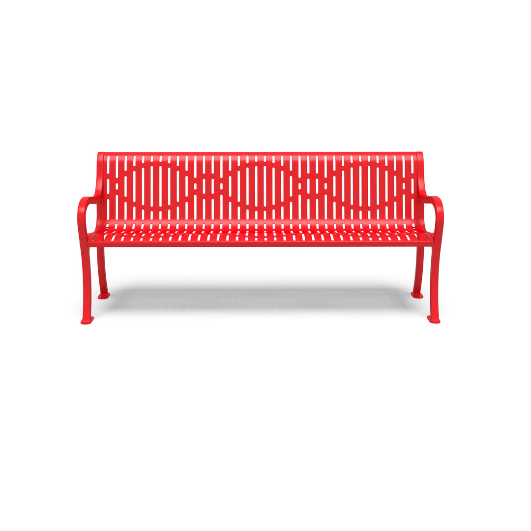 Courtyard Ribbed Outdoor Bench