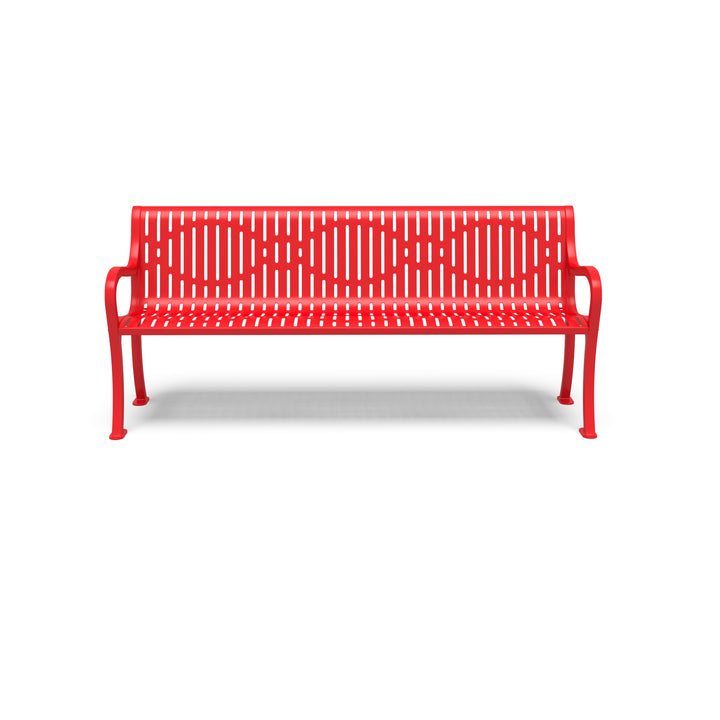 Courtyard Ribbed Outdoor Bench
