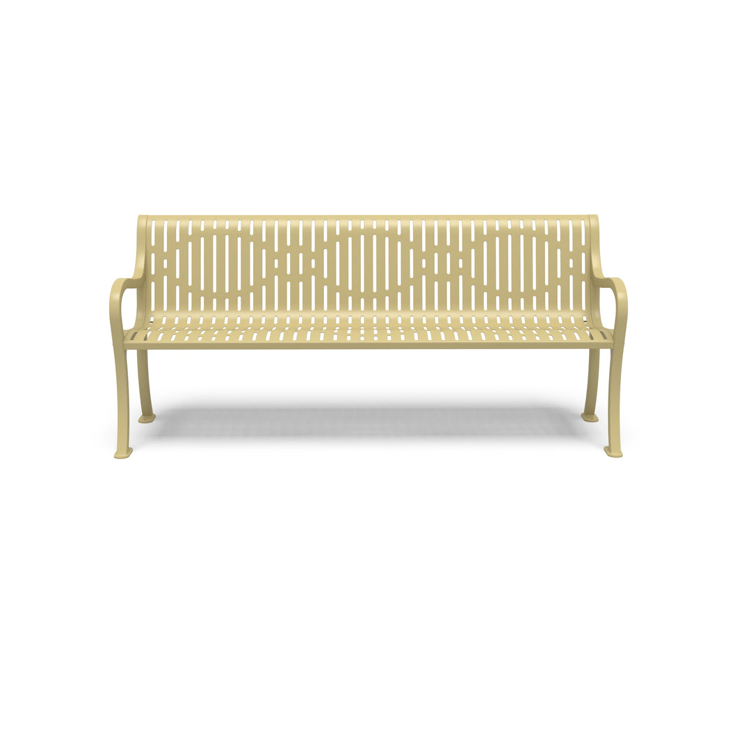 Courtyard Ribbed Outdoor Bench