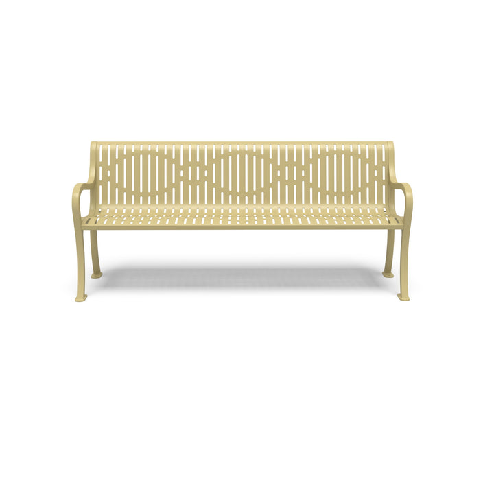 Courtyard Ribbed Outdoor Bench