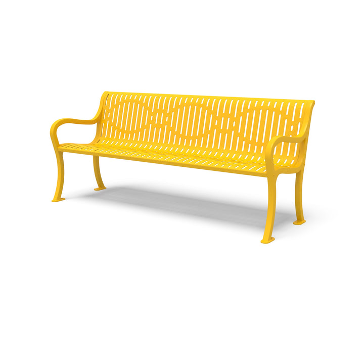 Courtyard Ribbed Outdoor Bench