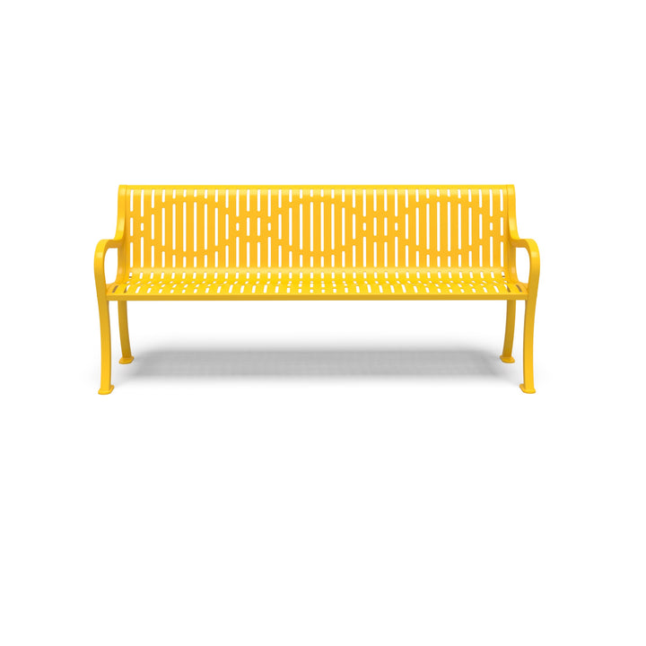 Courtyard Ribbed Outdoor Bench