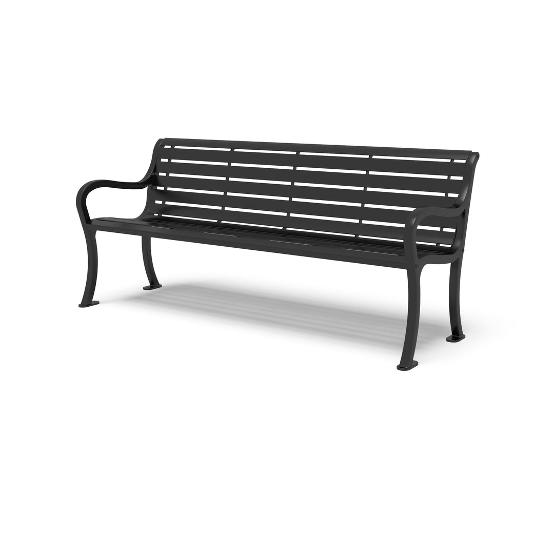 Courtyard Slat Outdoor Bench
