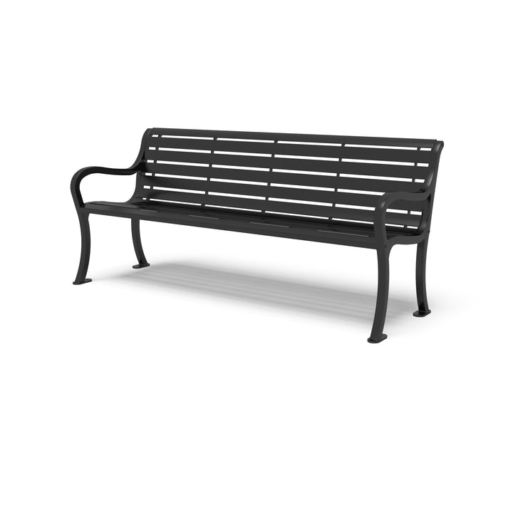 Courtyard Slat Outdoor Bench