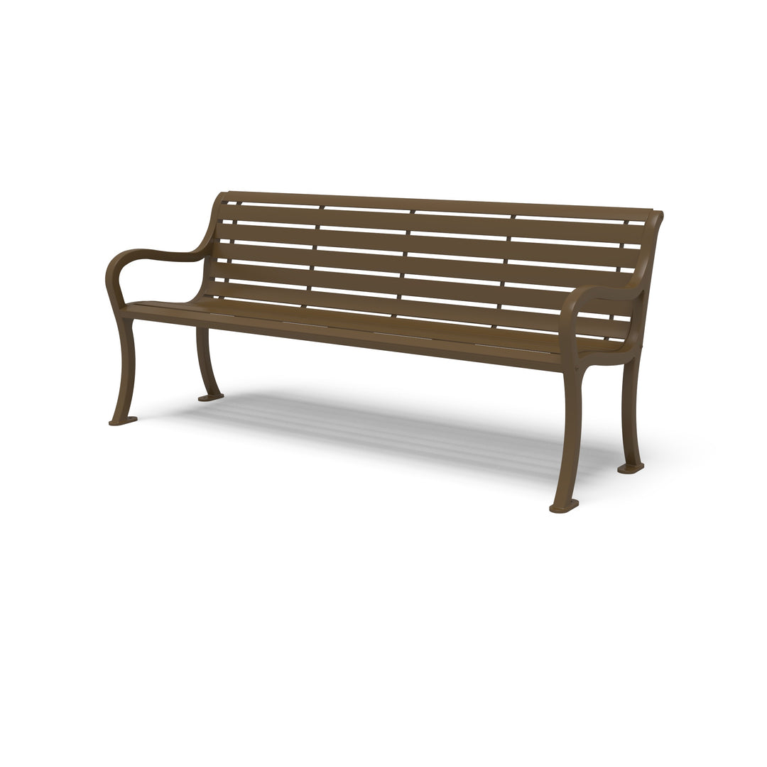 Courtyard Slat Outdoor Bench