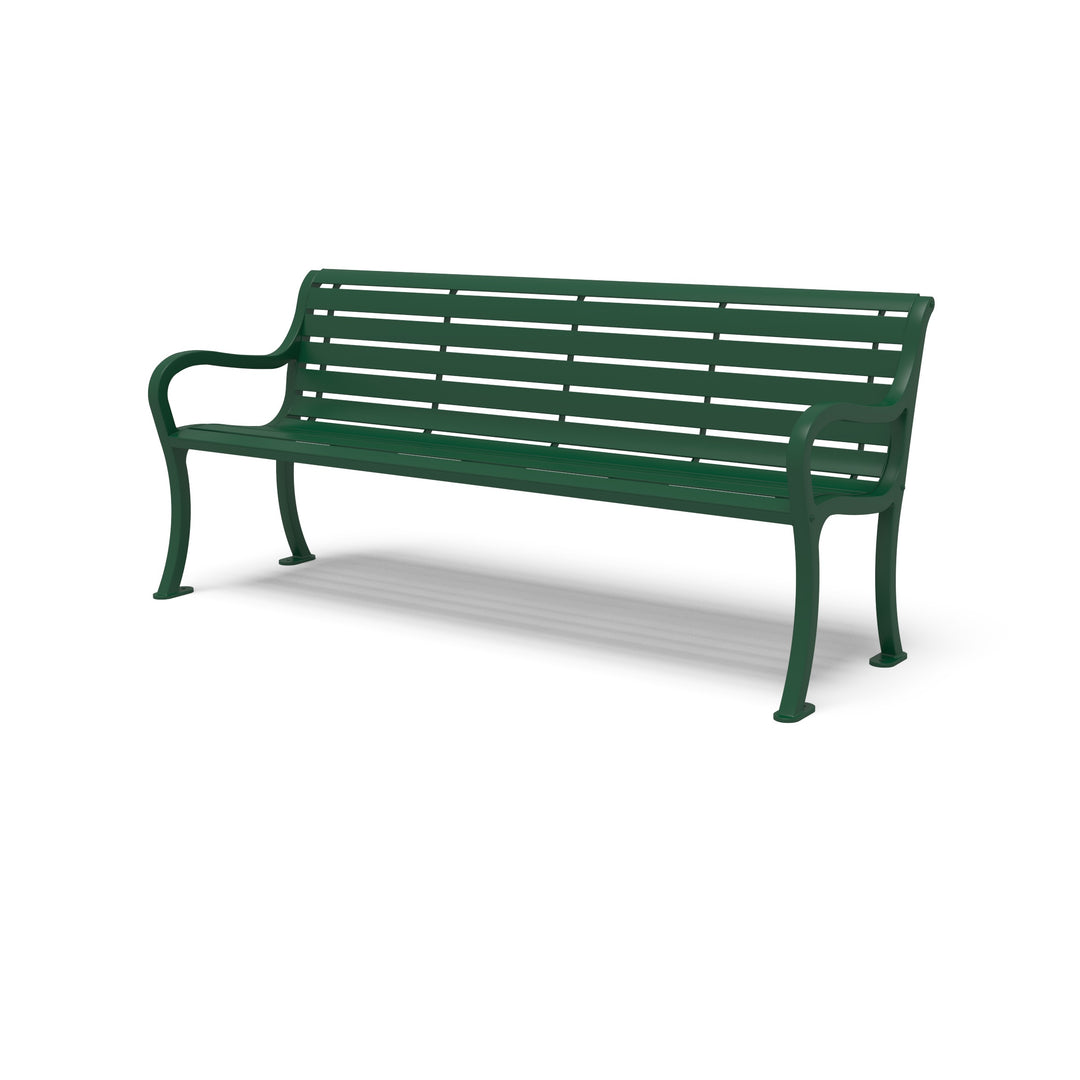 Courtyard Slat Outdoor Bench