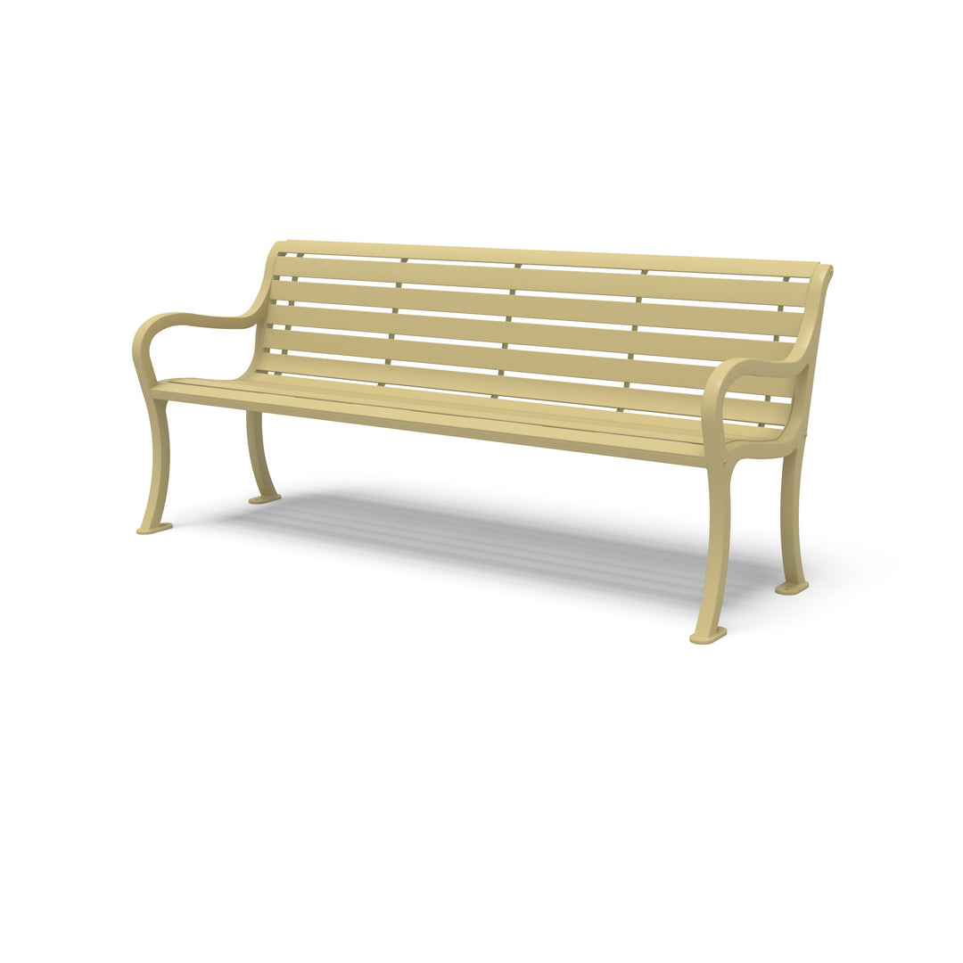 Courtyard Slat Outdoor Bench