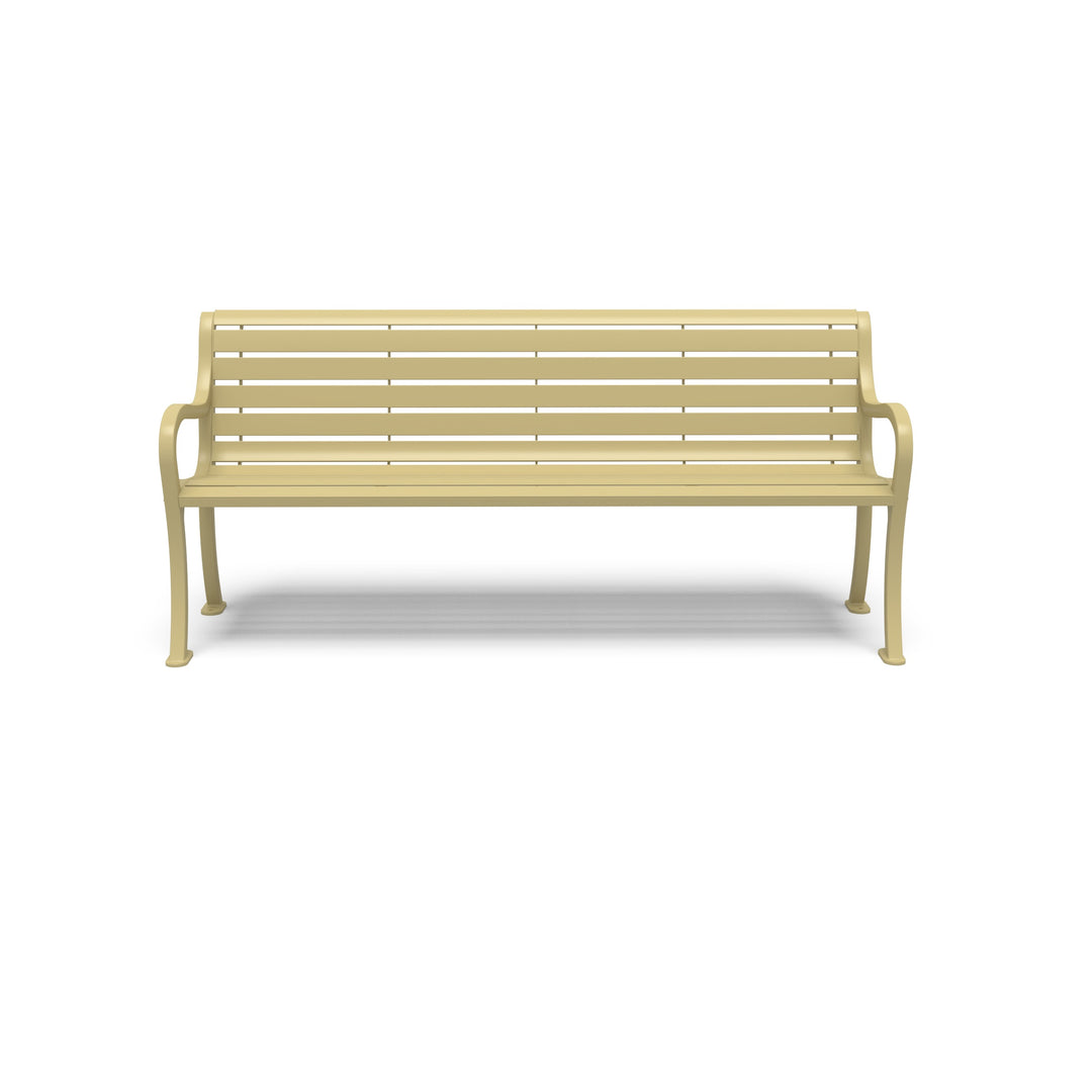 Courtyard Slat Outdoor Bench