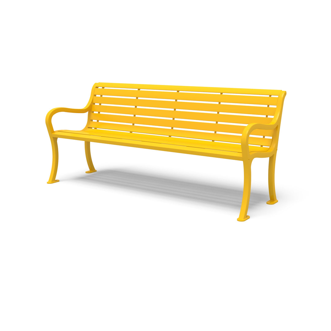 Courtyard Slat Outdoor Bench