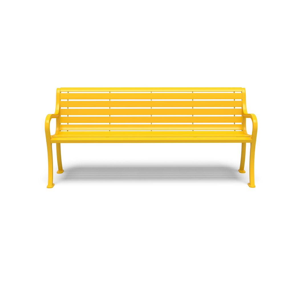 Courtyard Slat Outdoor Bench