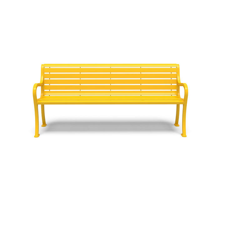 Courtyard Slat Outdoor Bench